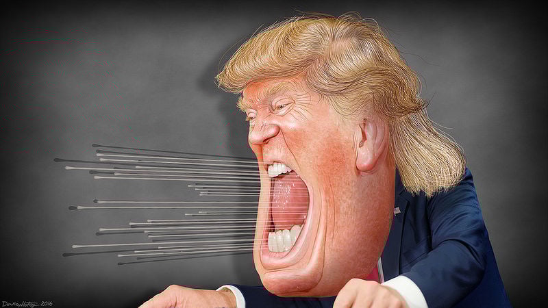 Trump spewing